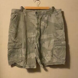Wrangler Green Cargo Shorts with Relaxed Fit